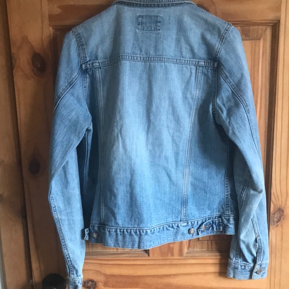 Classic Blue Denim Jean Jacket M old navy light wash frayed - Picture 8 of 8